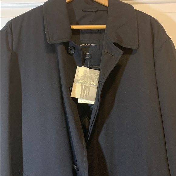 NWT LONDON FOG Men’s All Weather Trench Coat + Zip Lining - Black - Big & Tall - Picture 2 of 14